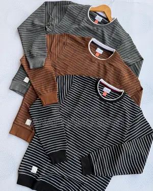 Long Sleeved Stripped Heavy Tshirts