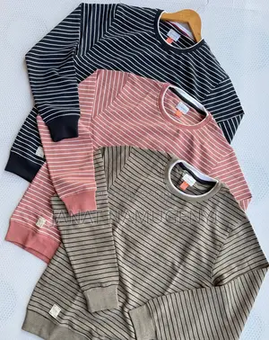 Long Sleeved Stripped Heavy Tshirts