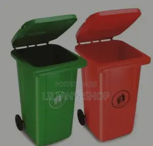 120l Plastic Heavy Duty Outdoor Waste Bin With Wheels