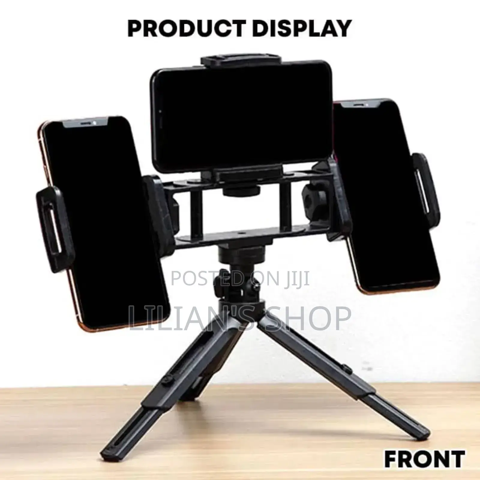 3 in 1 Tripod Adjustable Photography With 3 Phone Holder