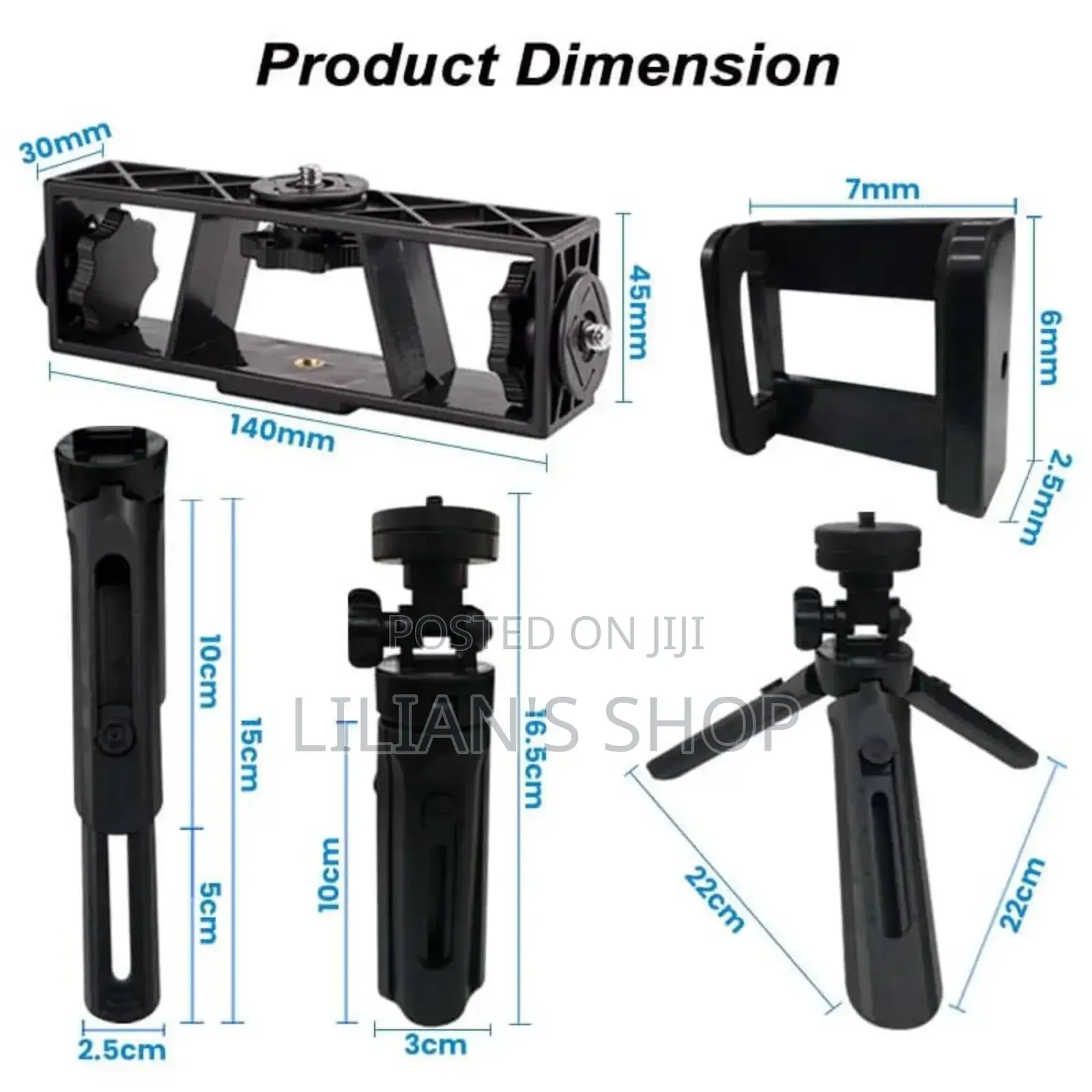 3 in 1 Tripod Adjustable Photography With 3 Phone Holder
