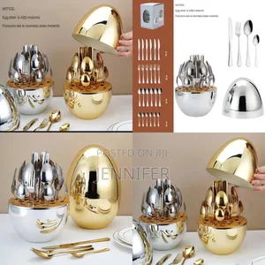 24pcs Golden/Sliver Shaped Stainless Stee Lcutlery Holder