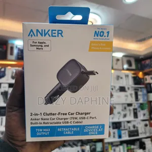 75w Anker 2 in 1 Clutter Free Car Charger