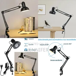 Multi-Joint Desk Lamp With Metal Clamp Base