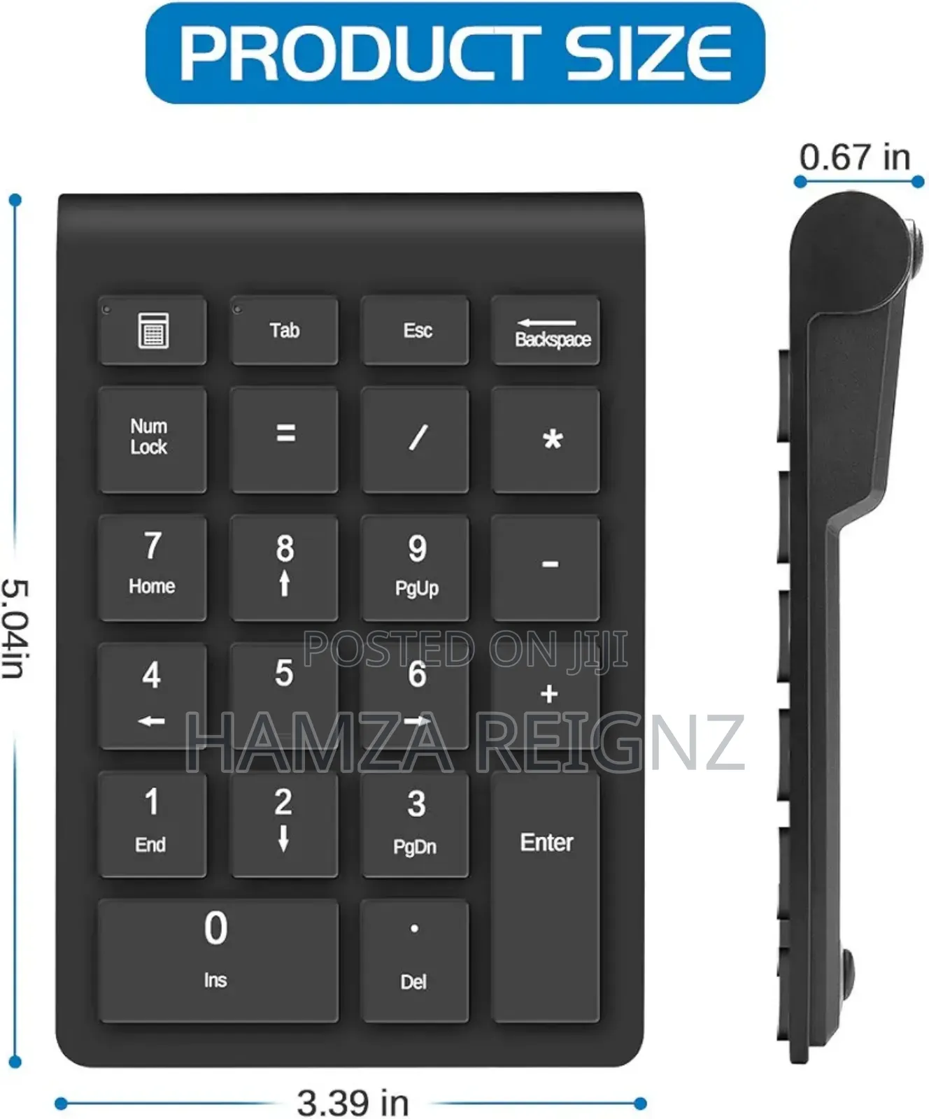 Wireless Number Pad, Numeric Keypad 22 Keys Portable