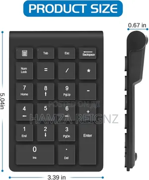 Wireless Number Pad, Numeric Keypad 22 Keys Portable
