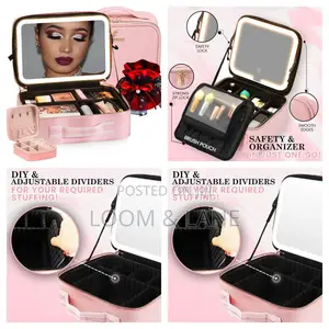 Travel Makeup Organiser Bag With Mirror
