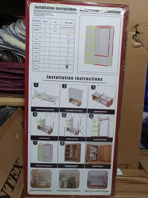 Portable, Non-Woven Fabric Wardrobe With a Steel Frame,
