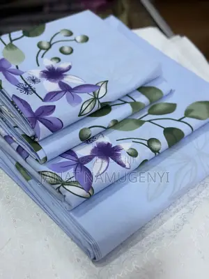 Heavy Cotton Blue Floral Bedsheets