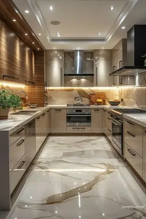 Golden Kitchen Cabinets