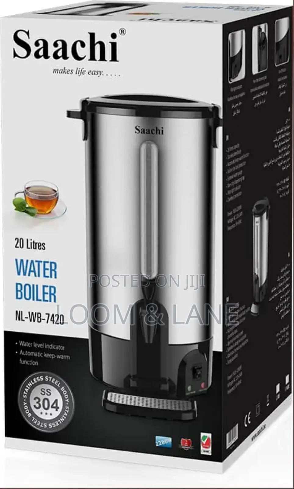 20l Saachi Stainless Steel Water Boiler