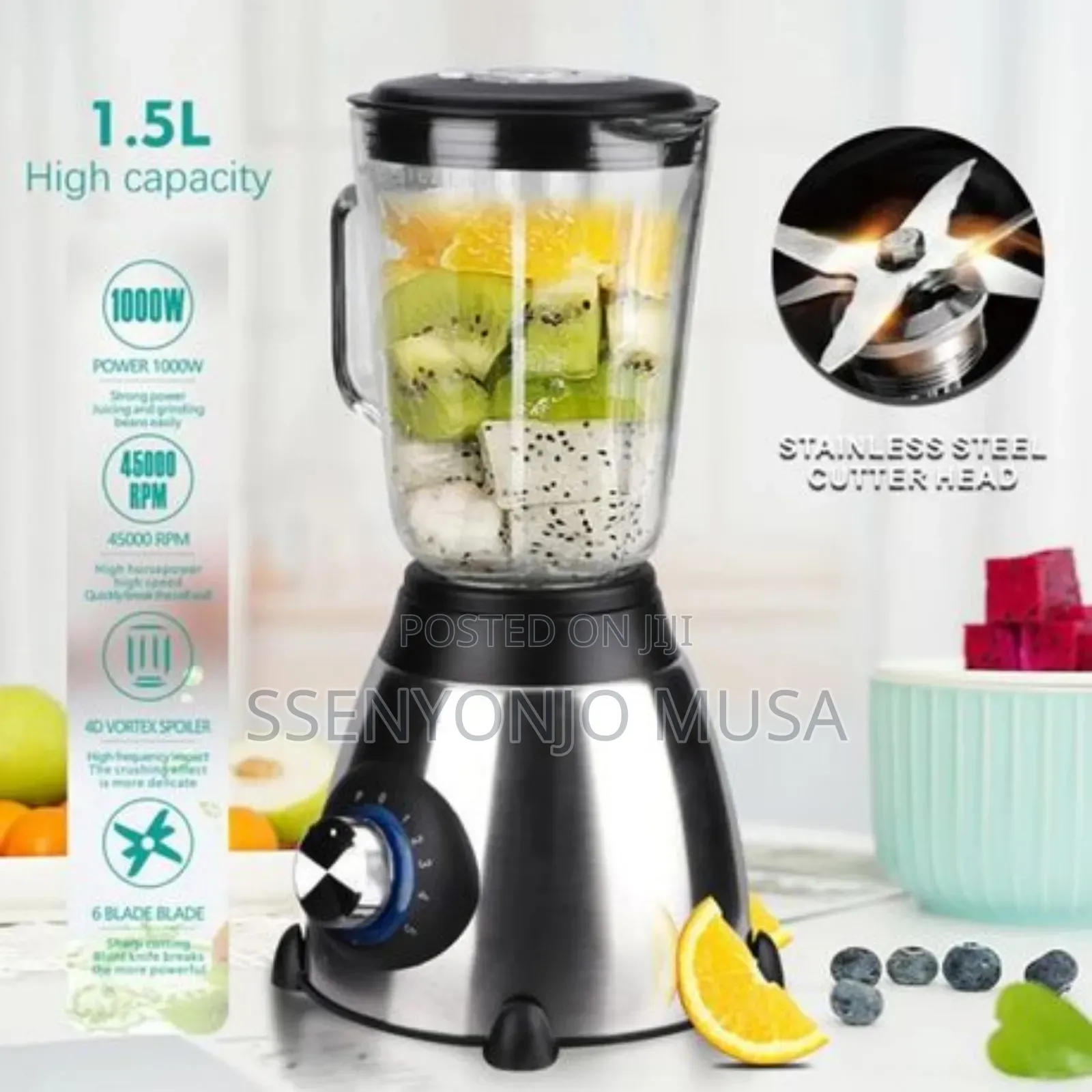 Raf 3-in-1 Electric Blender - R.2871, 1000w, Durable