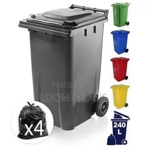 240l Plastic Outdoor Waste Bin With Wheels