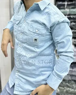 Sky Blue Buttoned Shirt Available