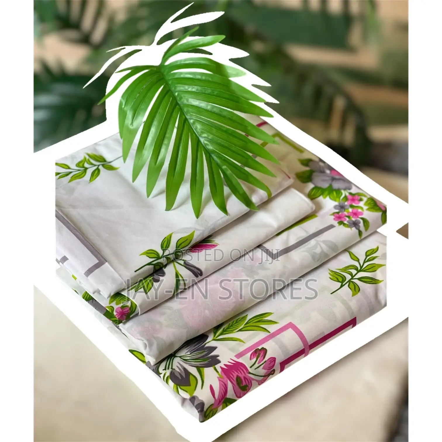 White Cotton Pink Floral Bedsheets