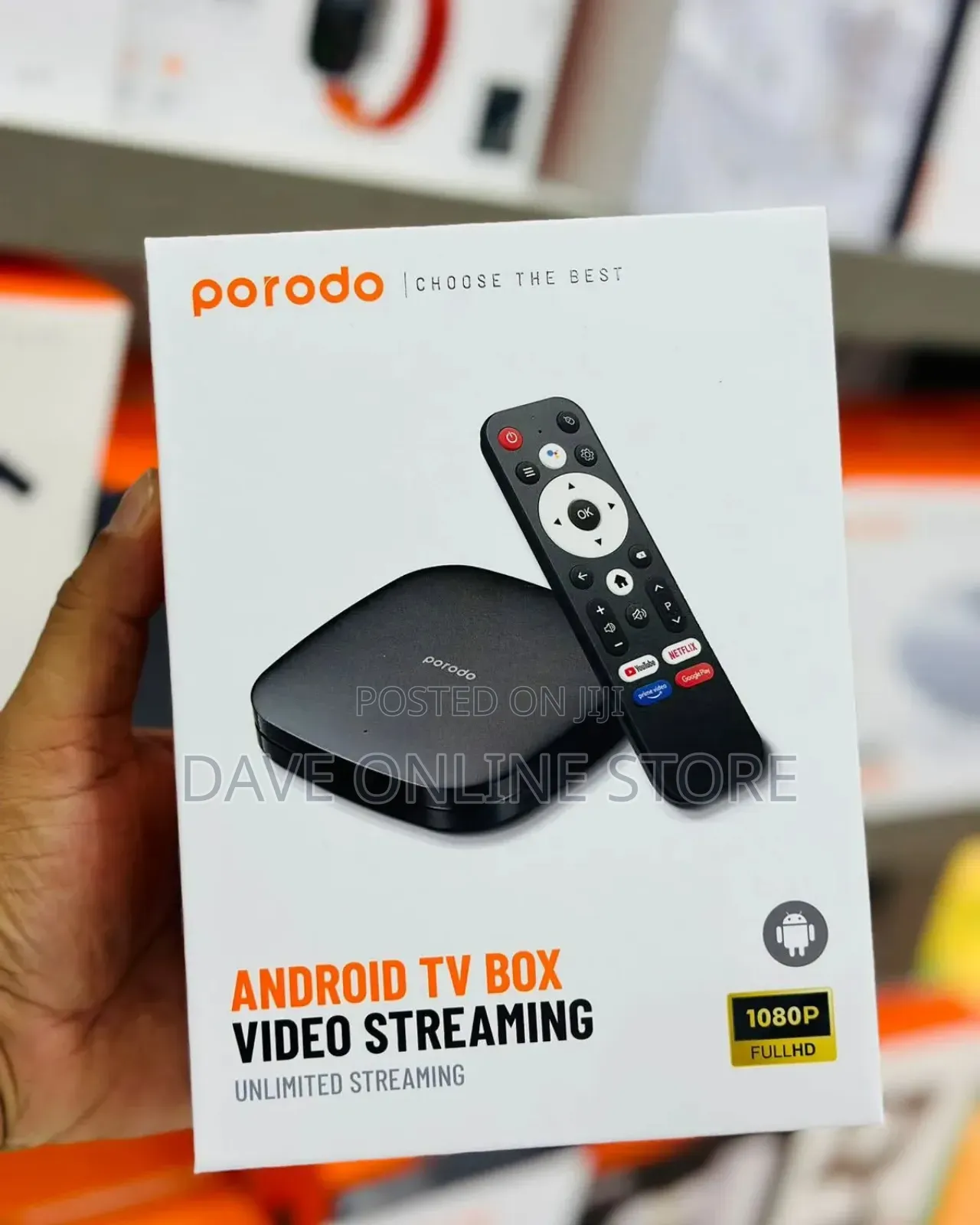 Porodo* Android Tv Box Video Streaming Unlimited Streaming