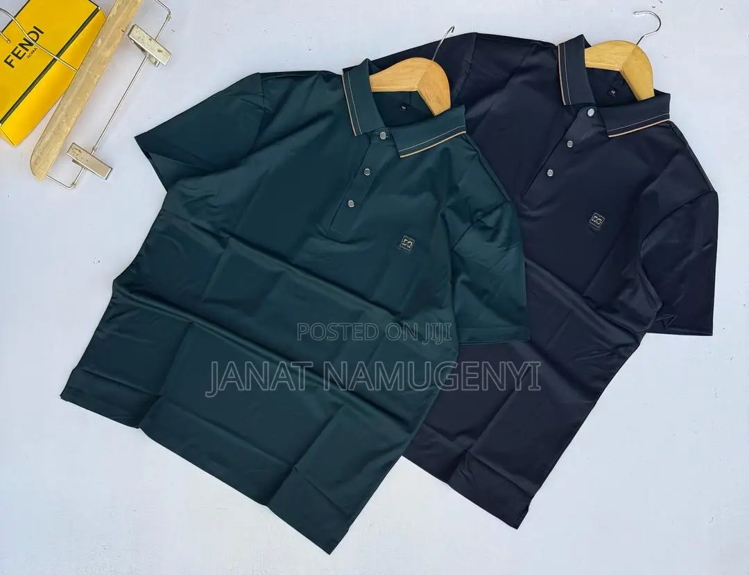 Plain Colored Buttoned Pure Cotton Tshirts