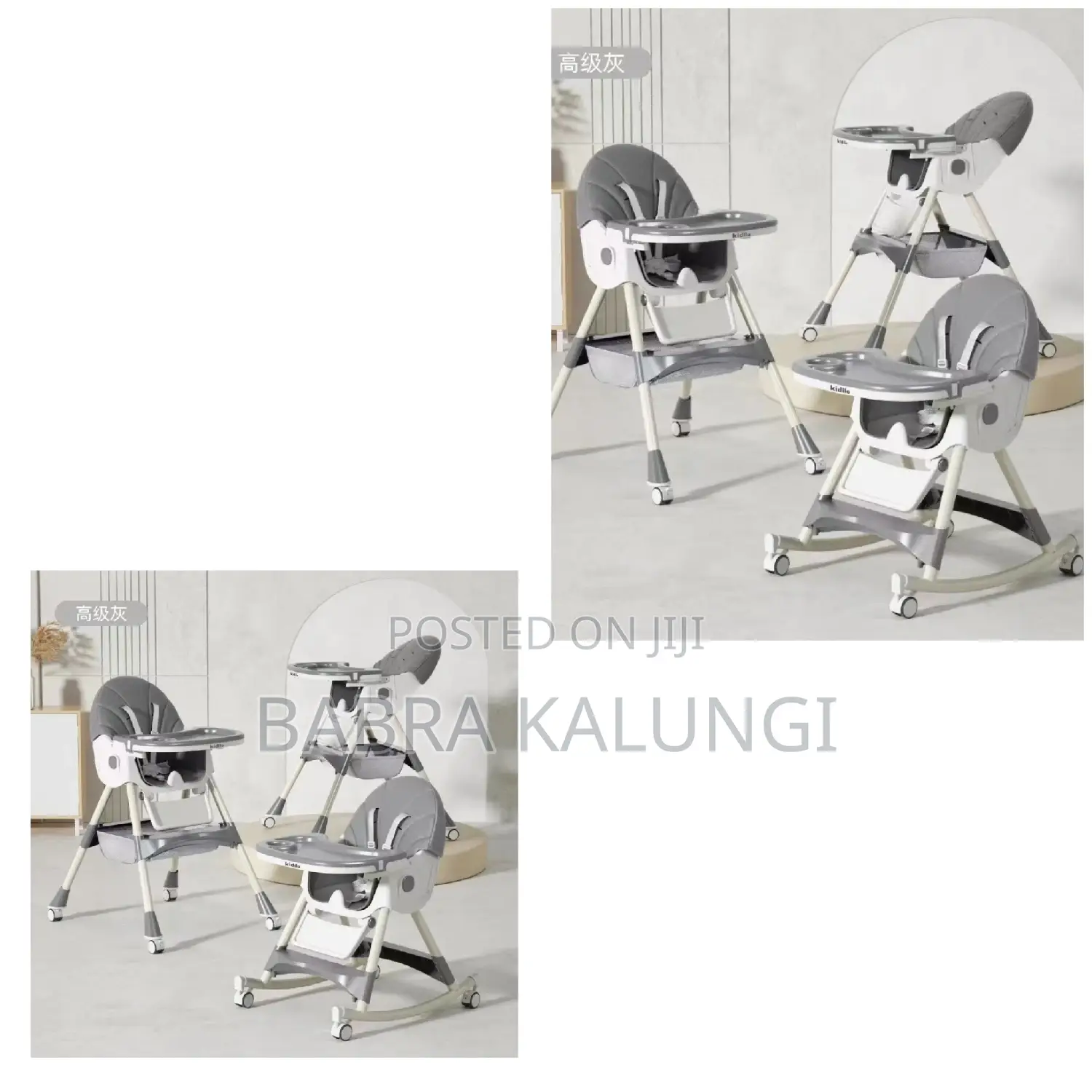 Portable and Adjustable High Feeding Chair for Babies