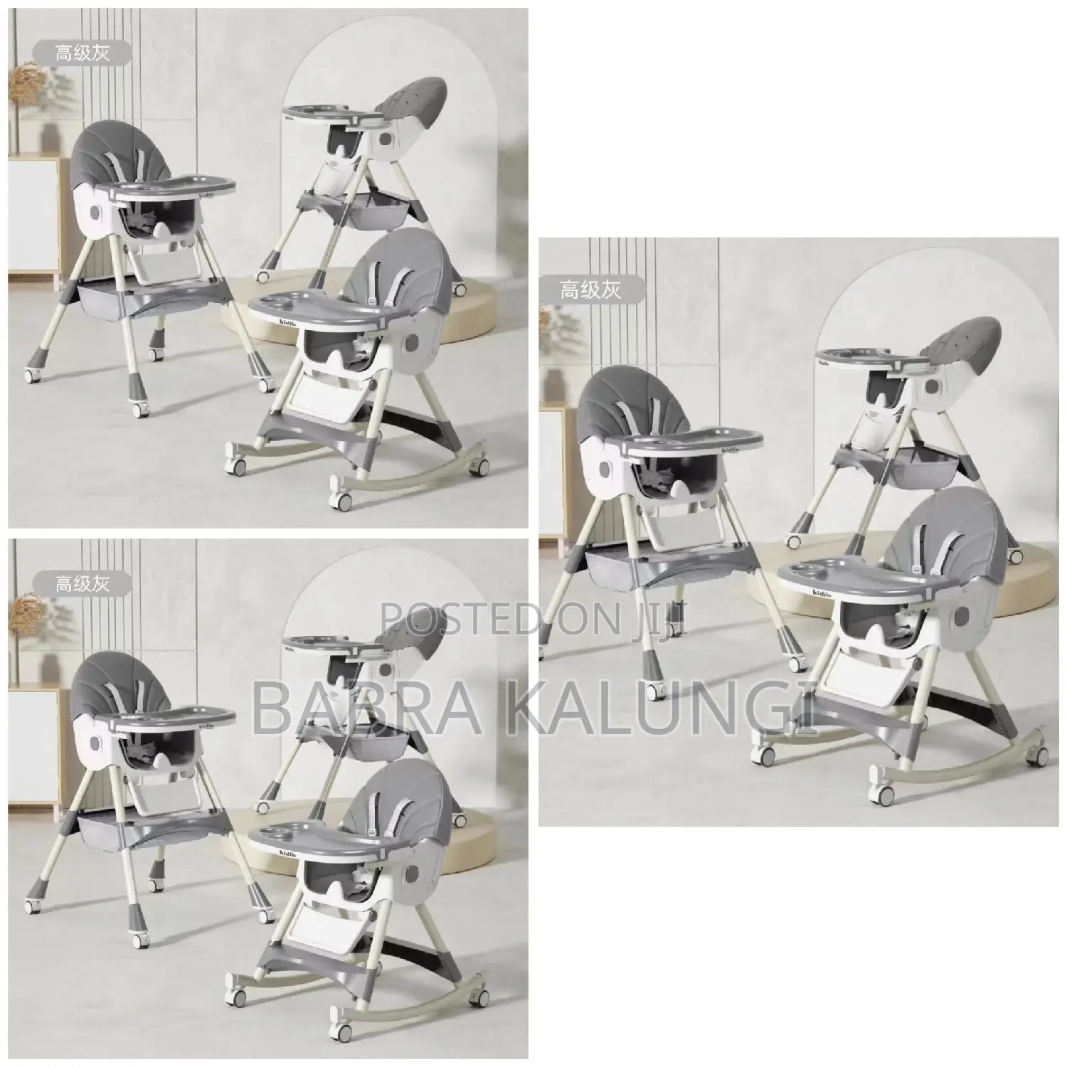 Portable and Adjustable High Feeding Chair for Babies
