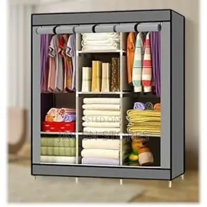 3 Column Grey Metallic Closet 1 