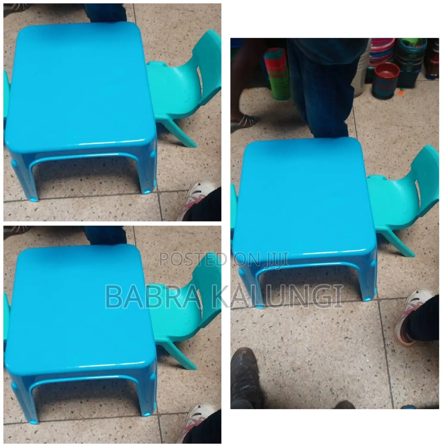 Mukwano Kids Plastic Table and Chair - Light