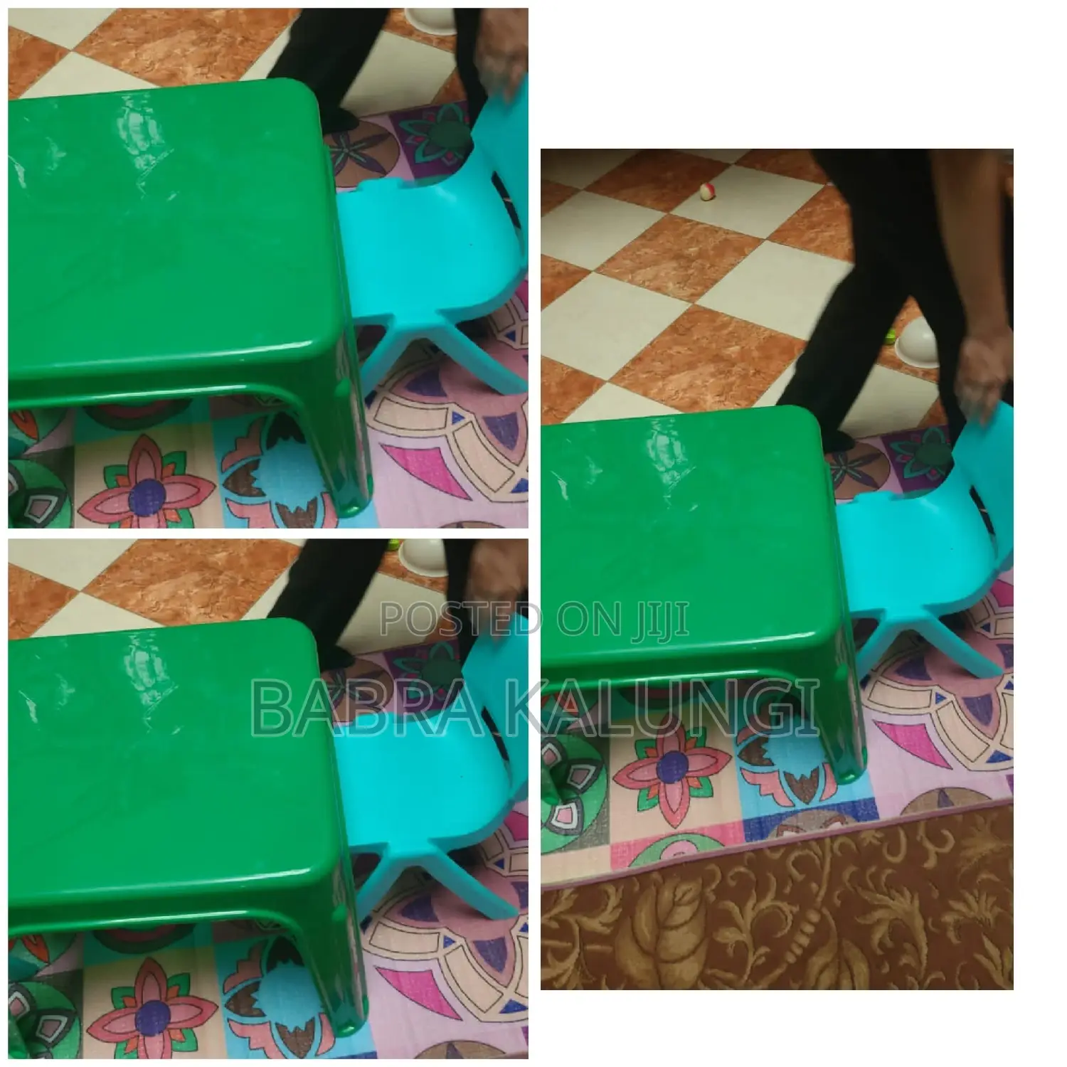 Mukwano Kids Plastic Table and Chair - Light