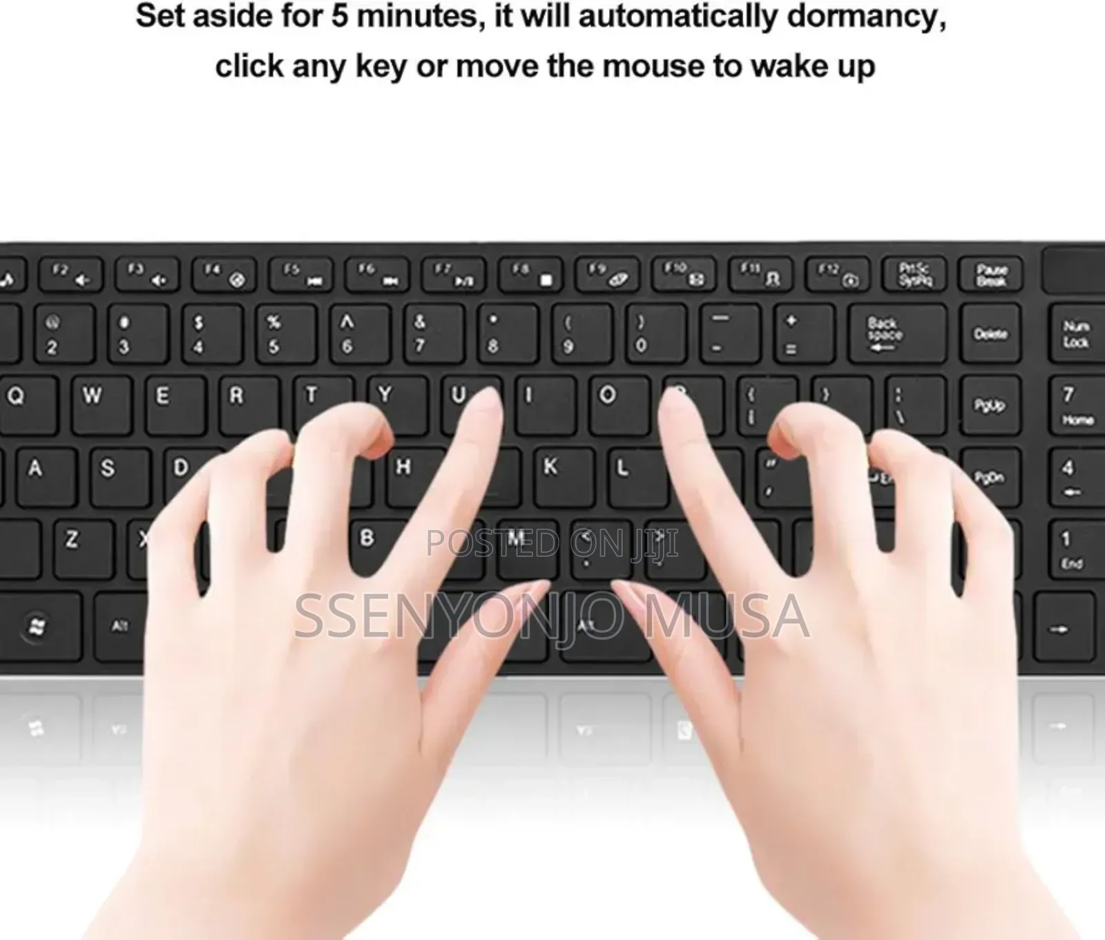 K-06 2.4g Wireless Keyboard Mouse Combo - Black, Plug