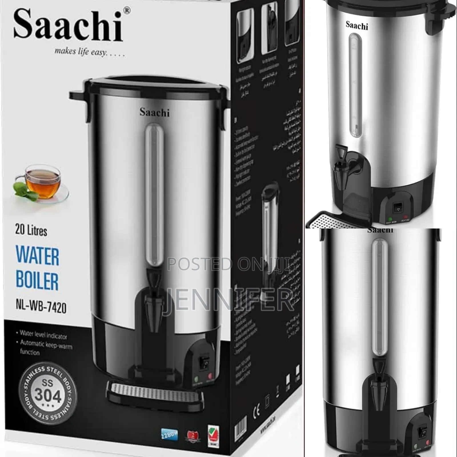 Saachi Stainless Steel Water Boiler 20l