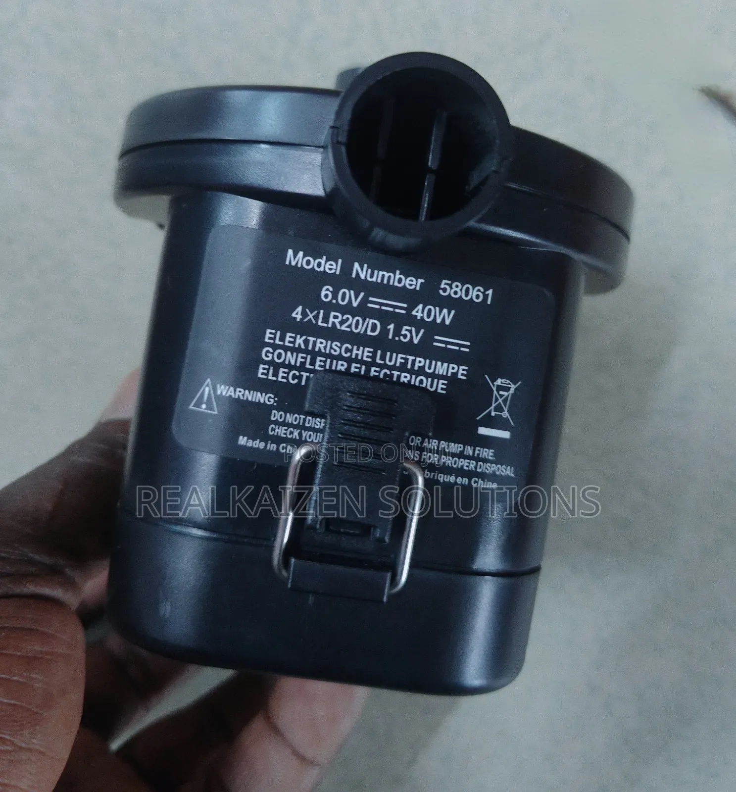 Battery Powered Electric Portable Air Pump 40w