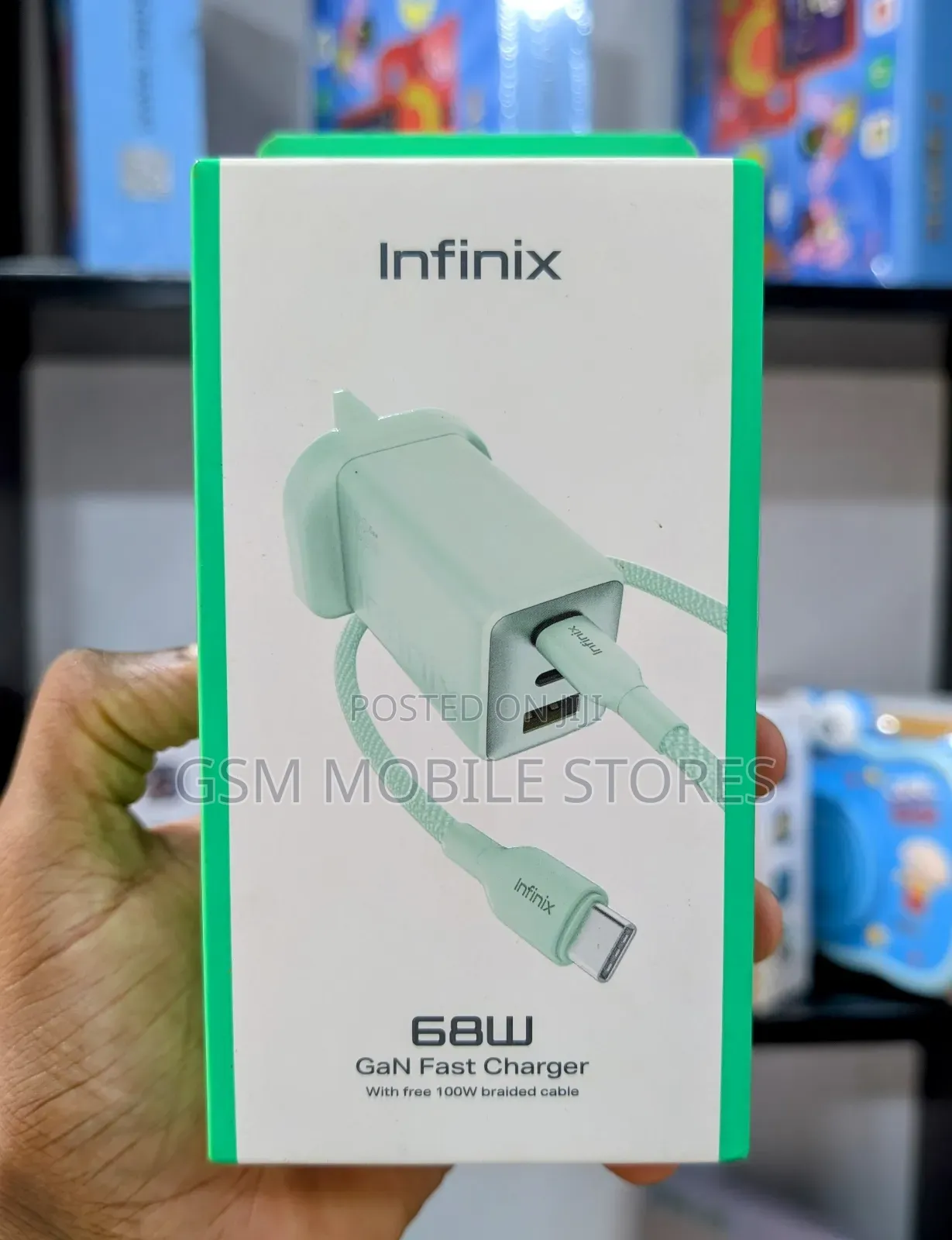 Infinix Gan 68w Fast Chargers With 100w Braided C Cable