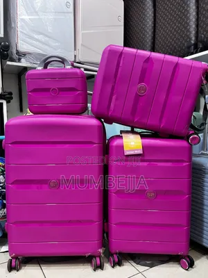Rubber Travel Suitcases Full Set 4 PCS Purple