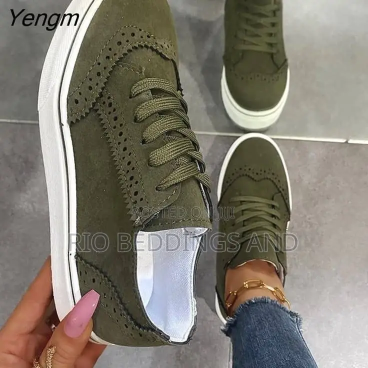 Ladies Sneakers Suede Shoes
