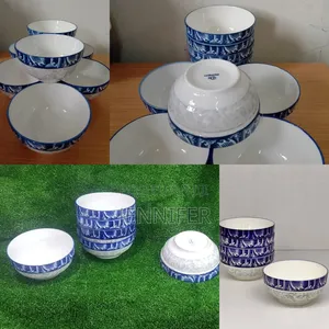 6pcs Set of Ceramic Soup Salad Bowls