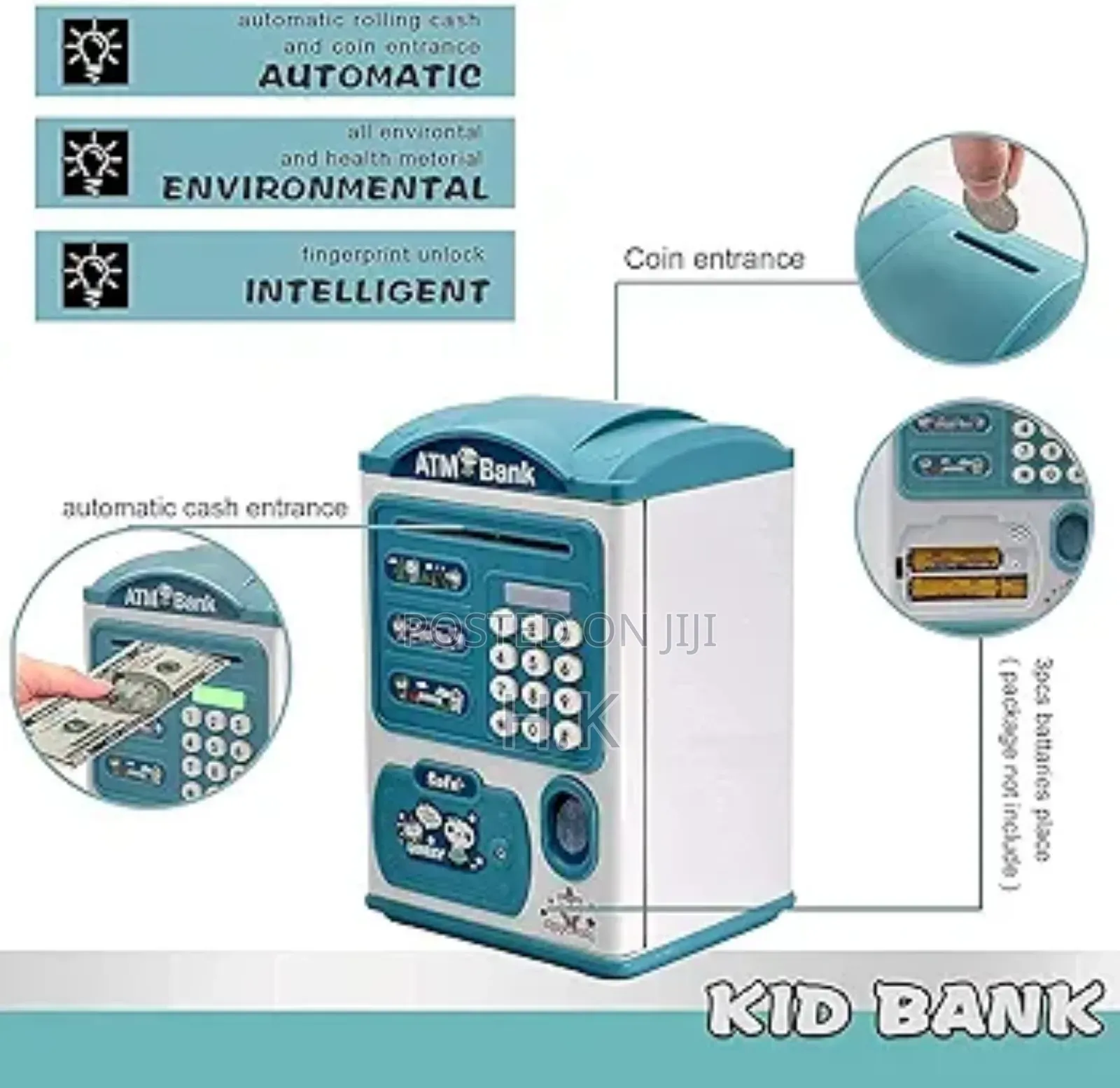 Lovely Safe Saving Box Fingerprint Piggy Bank