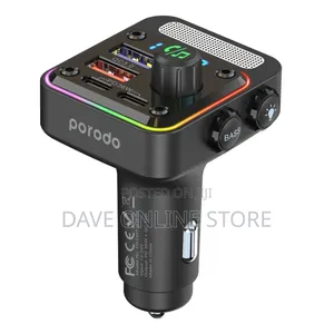 Porodo Quick-Charge Fm Car Charger Pd 36w - Black
