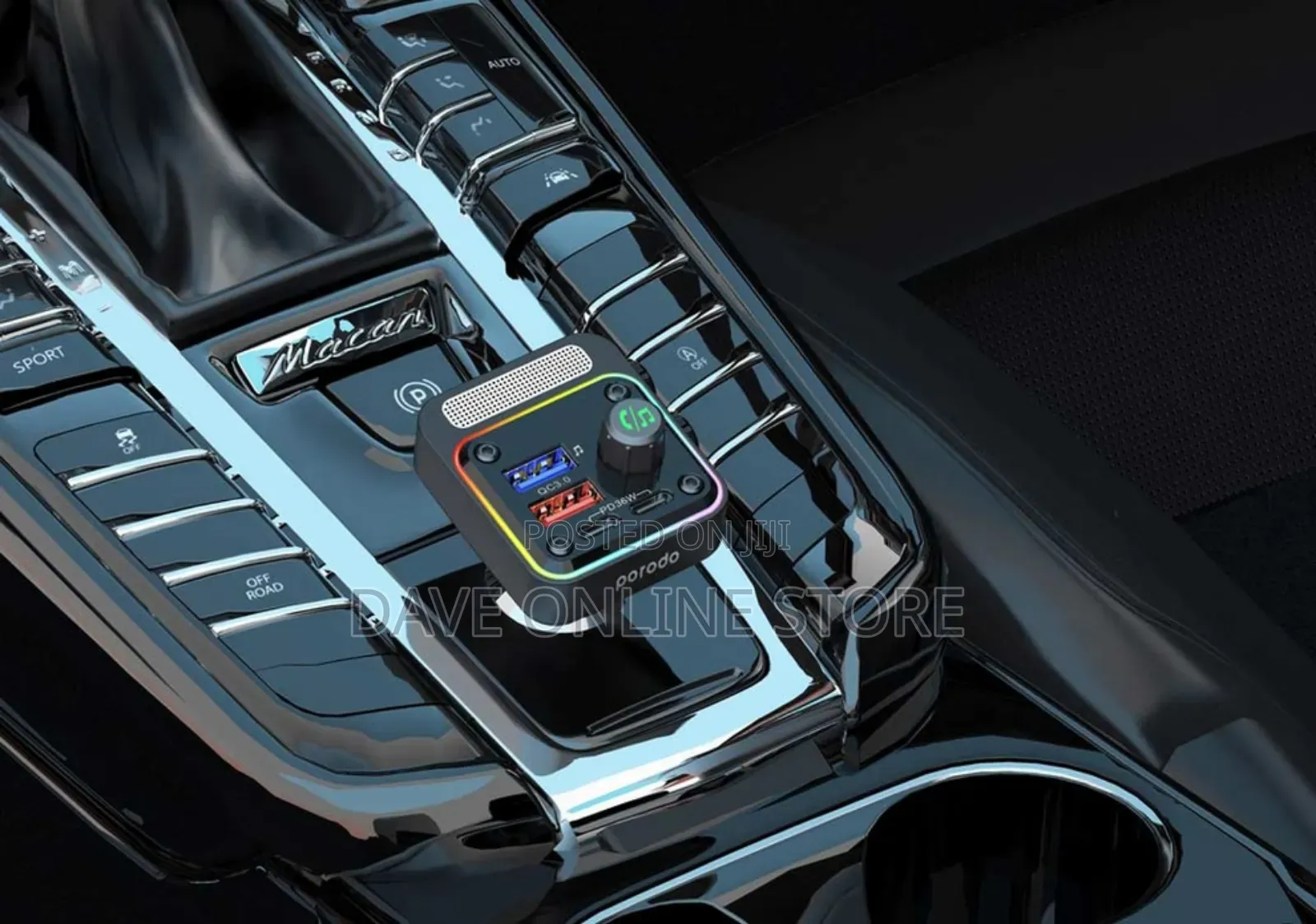 Porodo Quick-Charge Fm Car Charger Pd 36w - Black