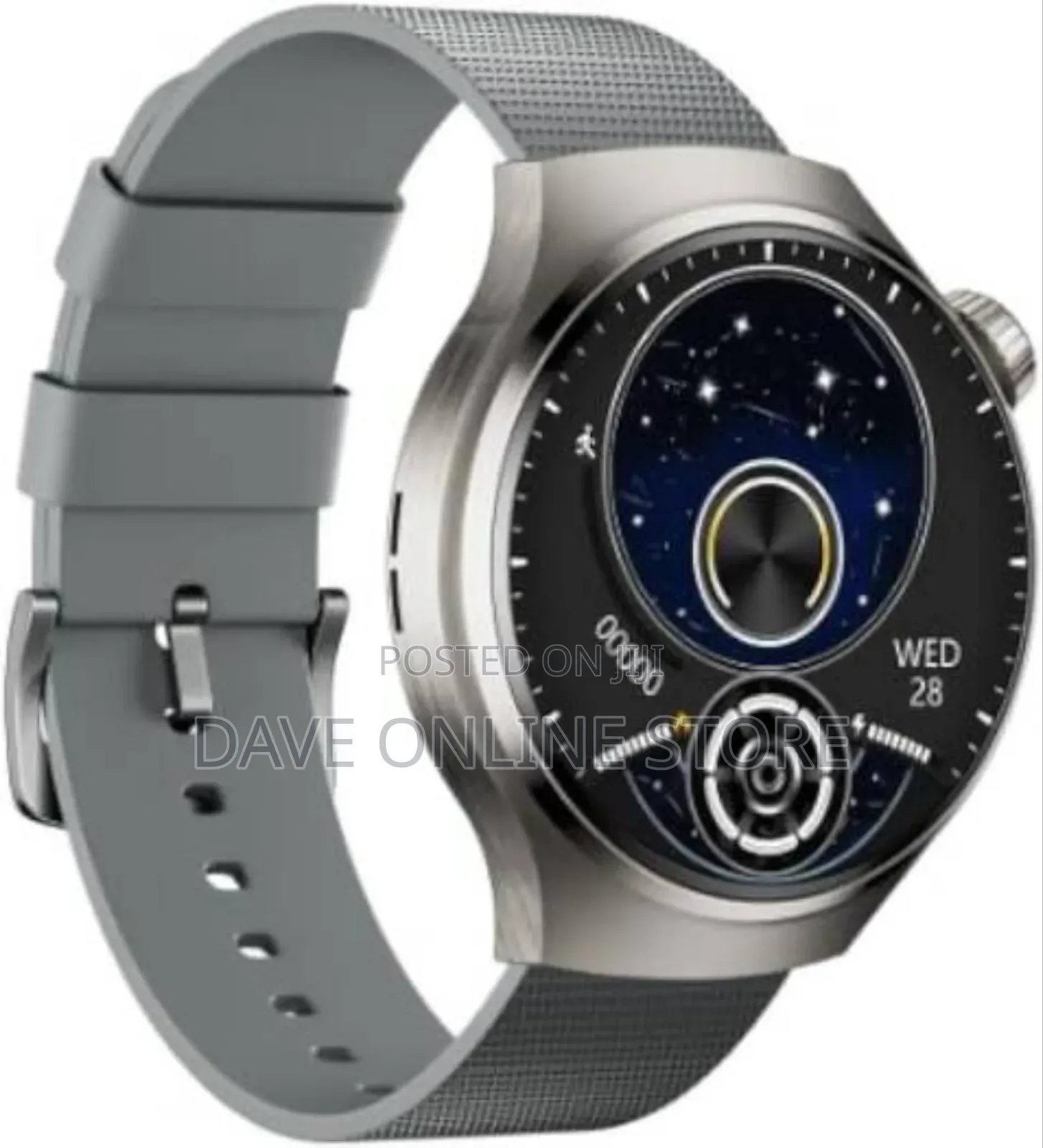 Porodo Sfera Amoled Smart Watch for Men, 1.43" (Silver)