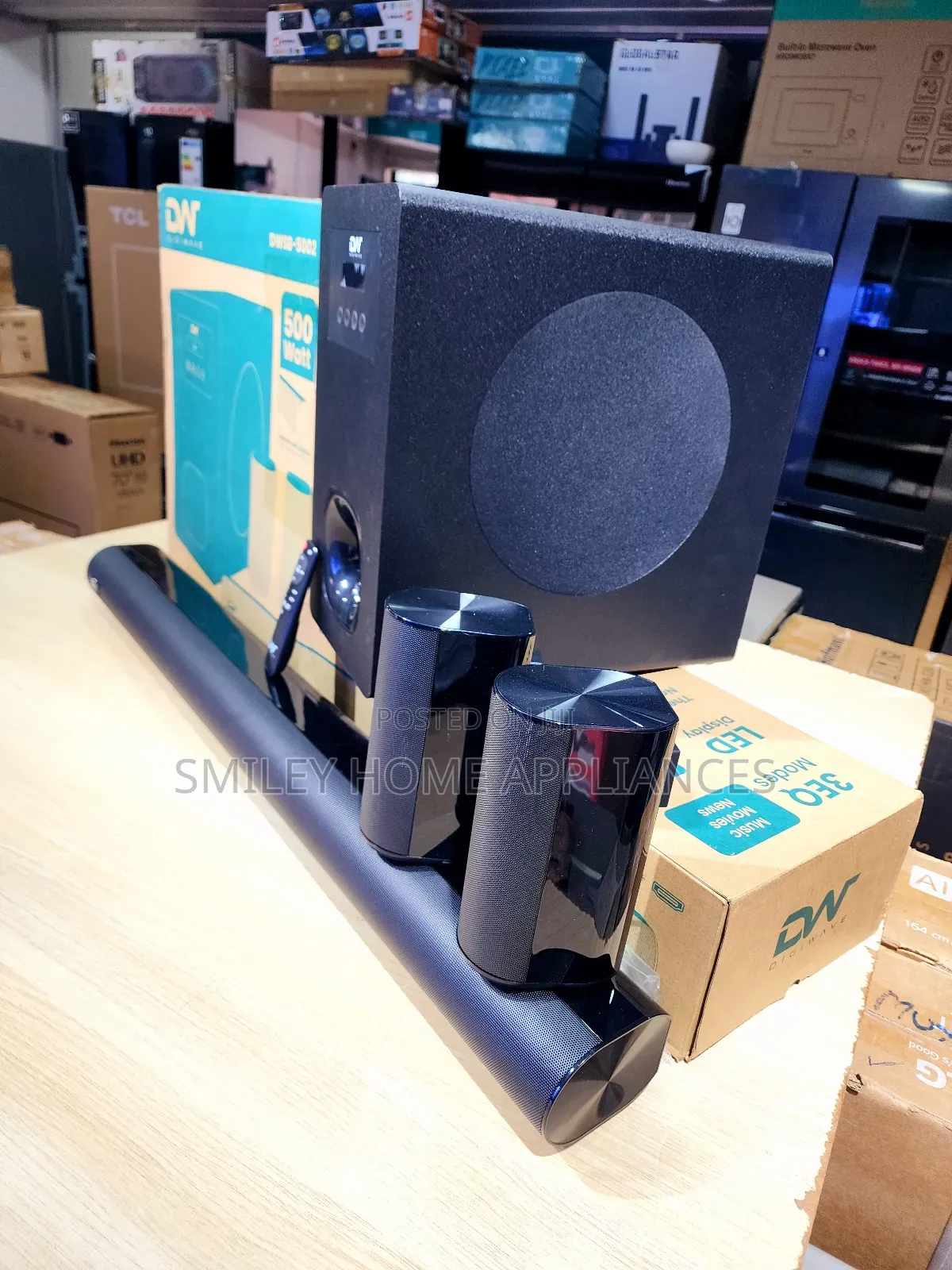 Dw 500watts 5.1channel Soundbar With Extra Speakers