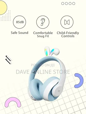 Porodo Soundtec Kids Wireless Headphone Rabbit Ears Lights
