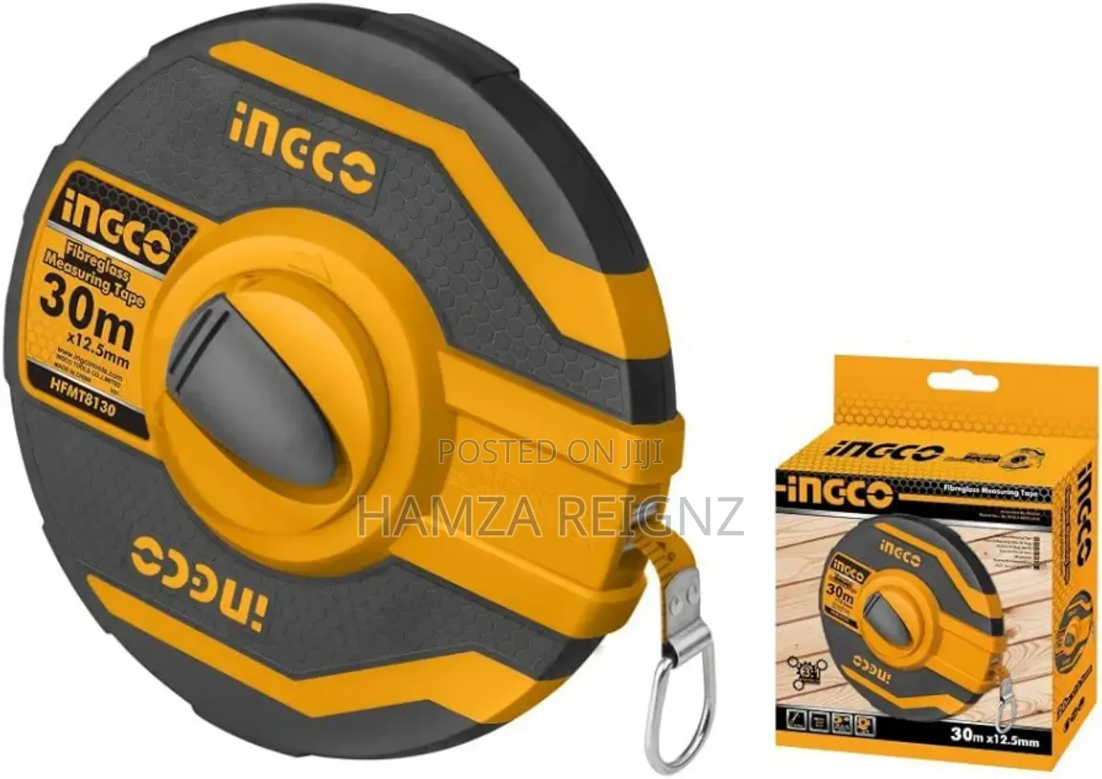 Ingco Hsmt8430 Steel Measuring Tape- Orange Black