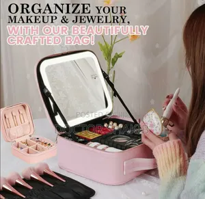 New Travel Make Up Organizer Bag With Led Light