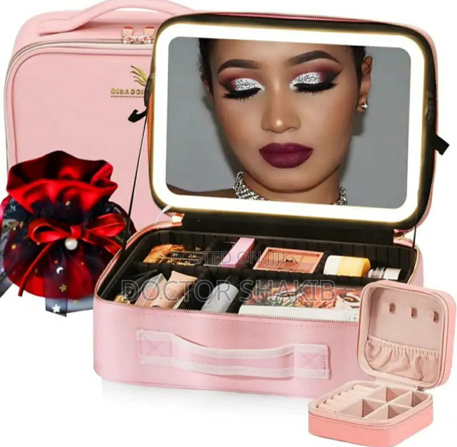 New Travel Make Up Organizer Bag With Led Light