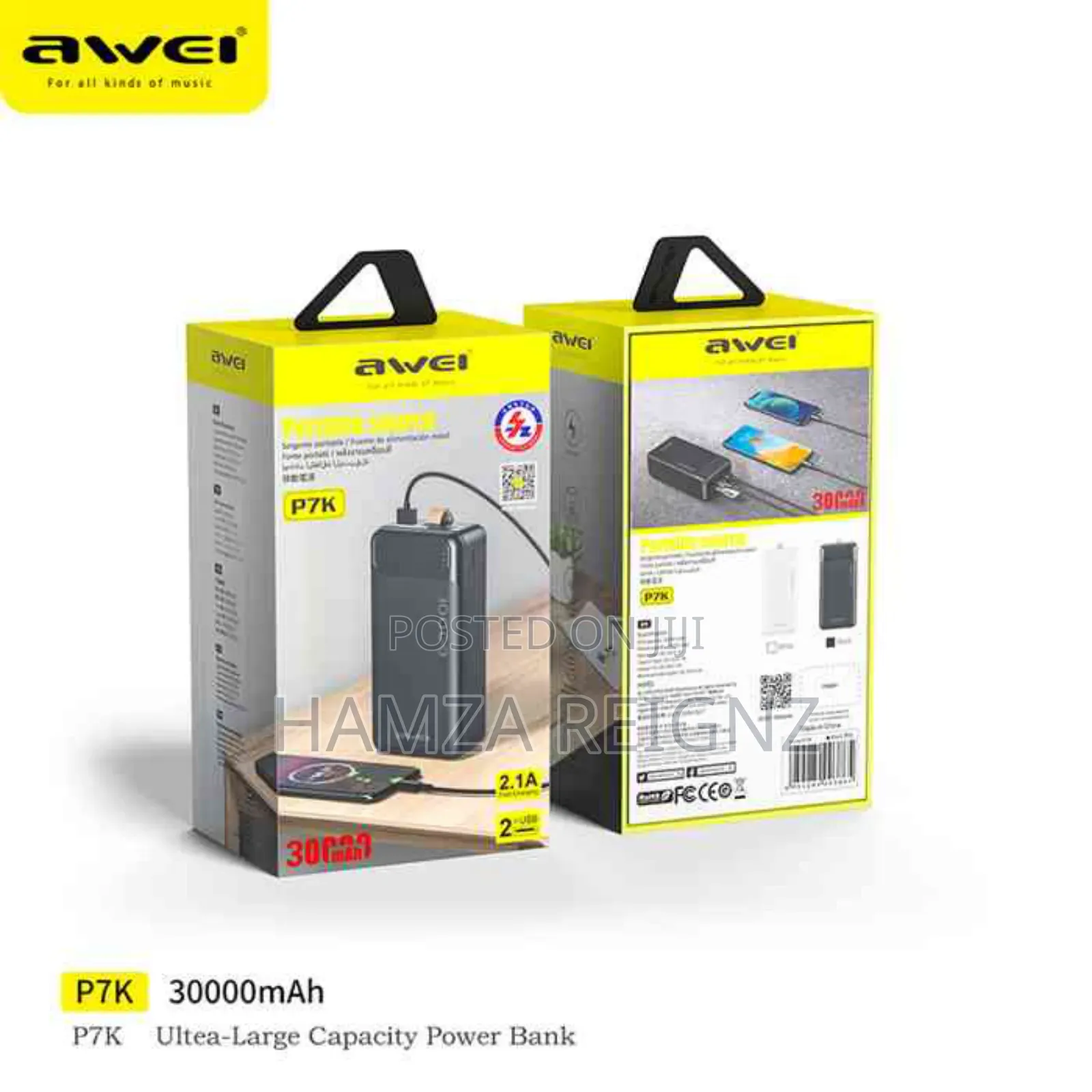 Awei P7k 30000mah Fast Charging Power Bank