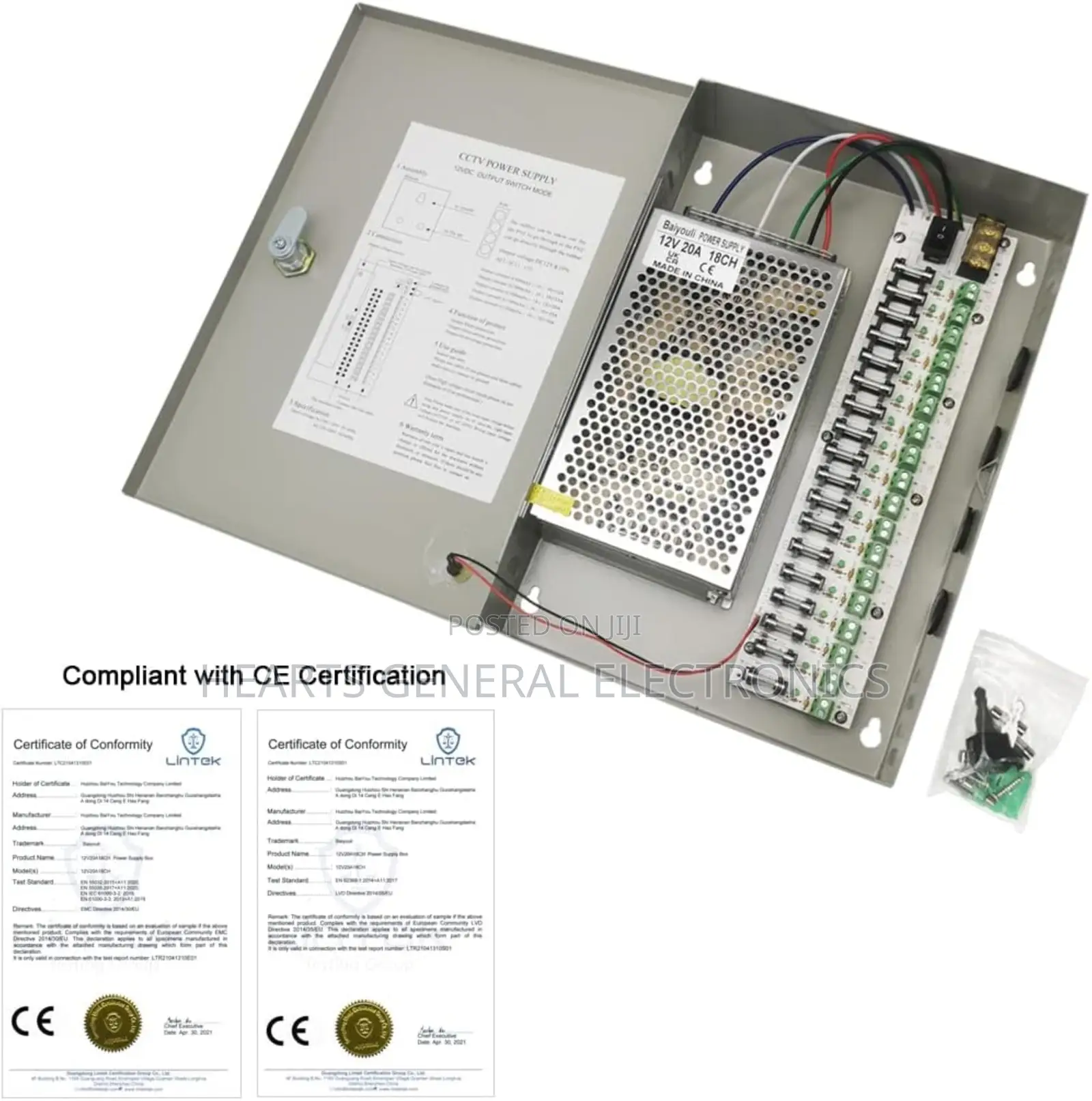 CCTV Power Supply 12v 30amp 18ch