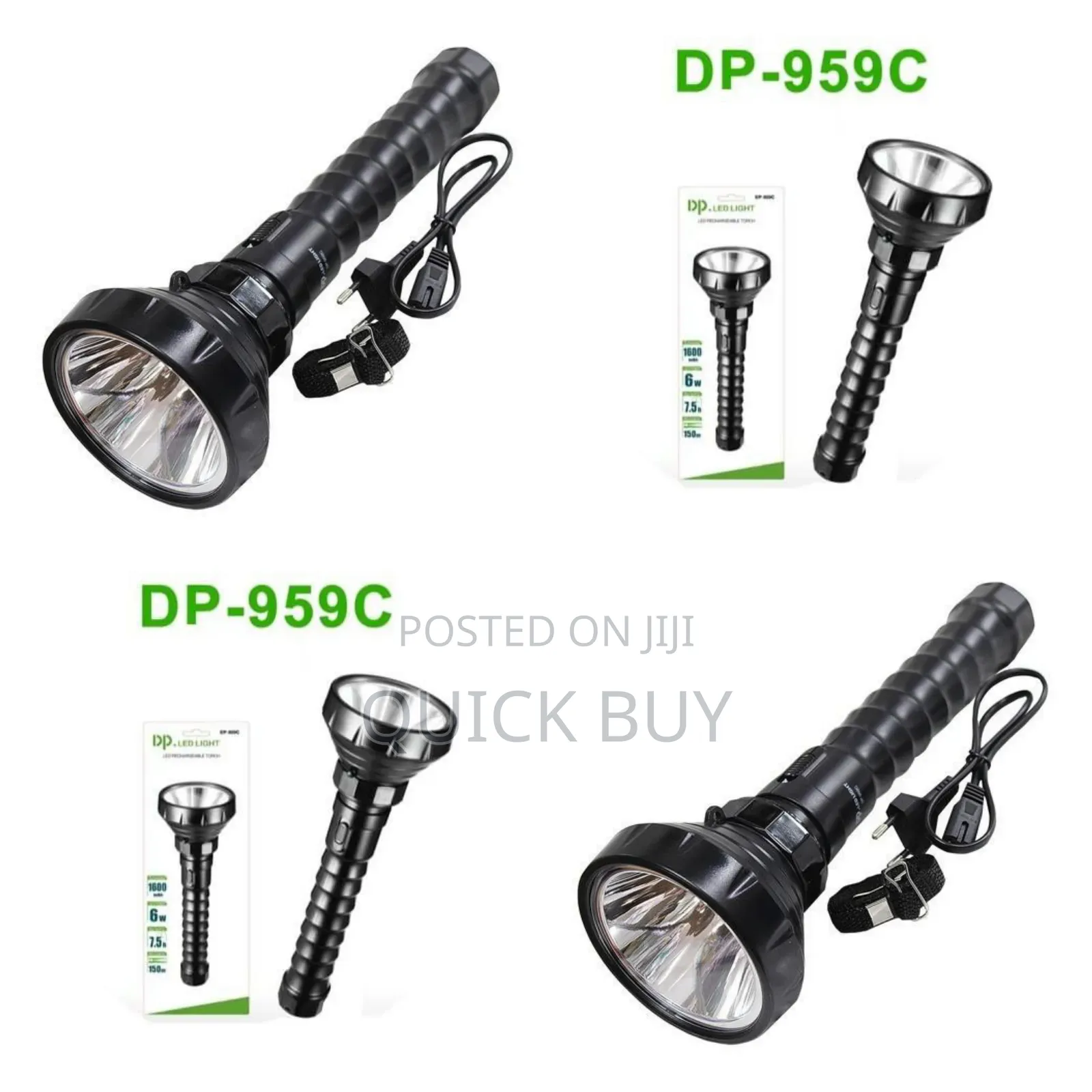 New Dp Led Rechargeable Torch Flashlight