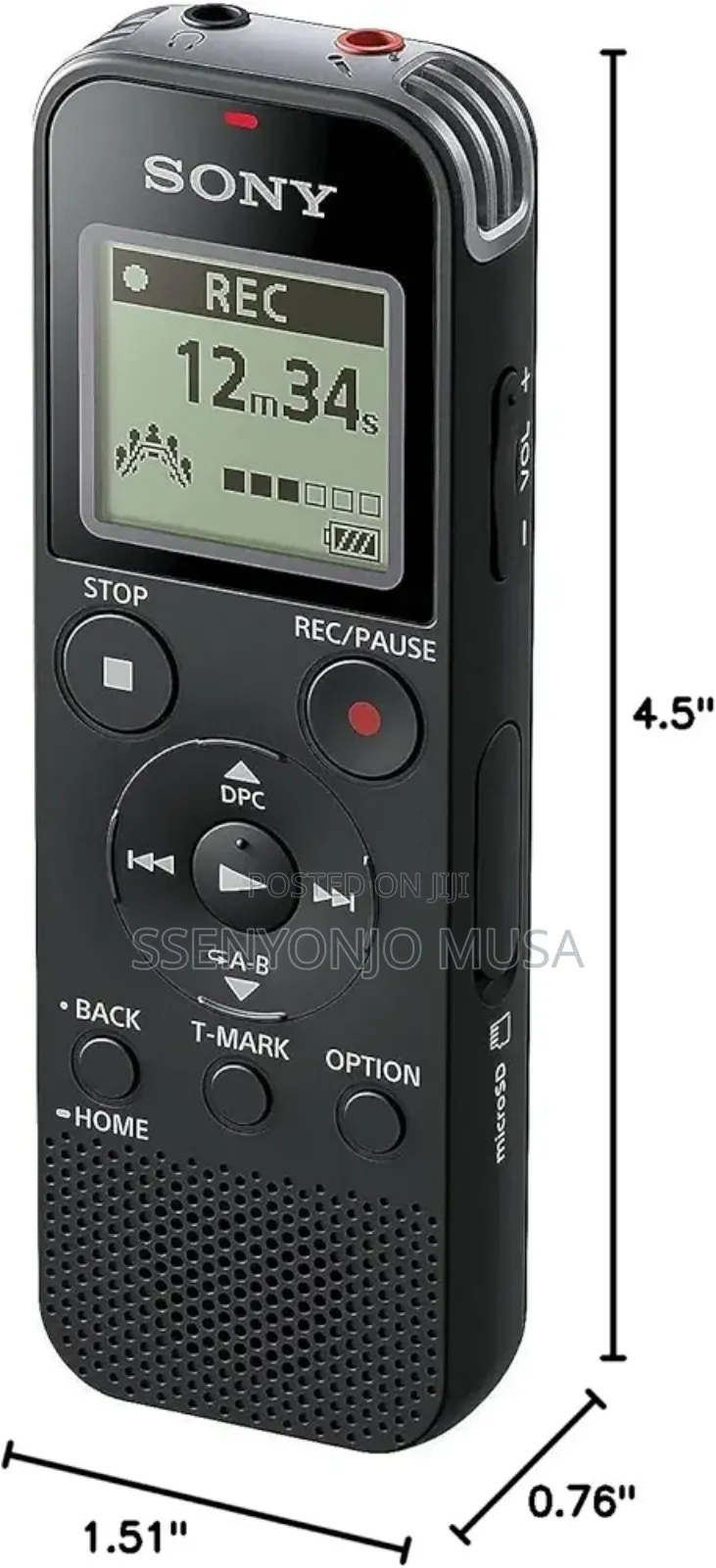 Sony Icd-Px370 Digital Voice Recorder - 159h Recording Time