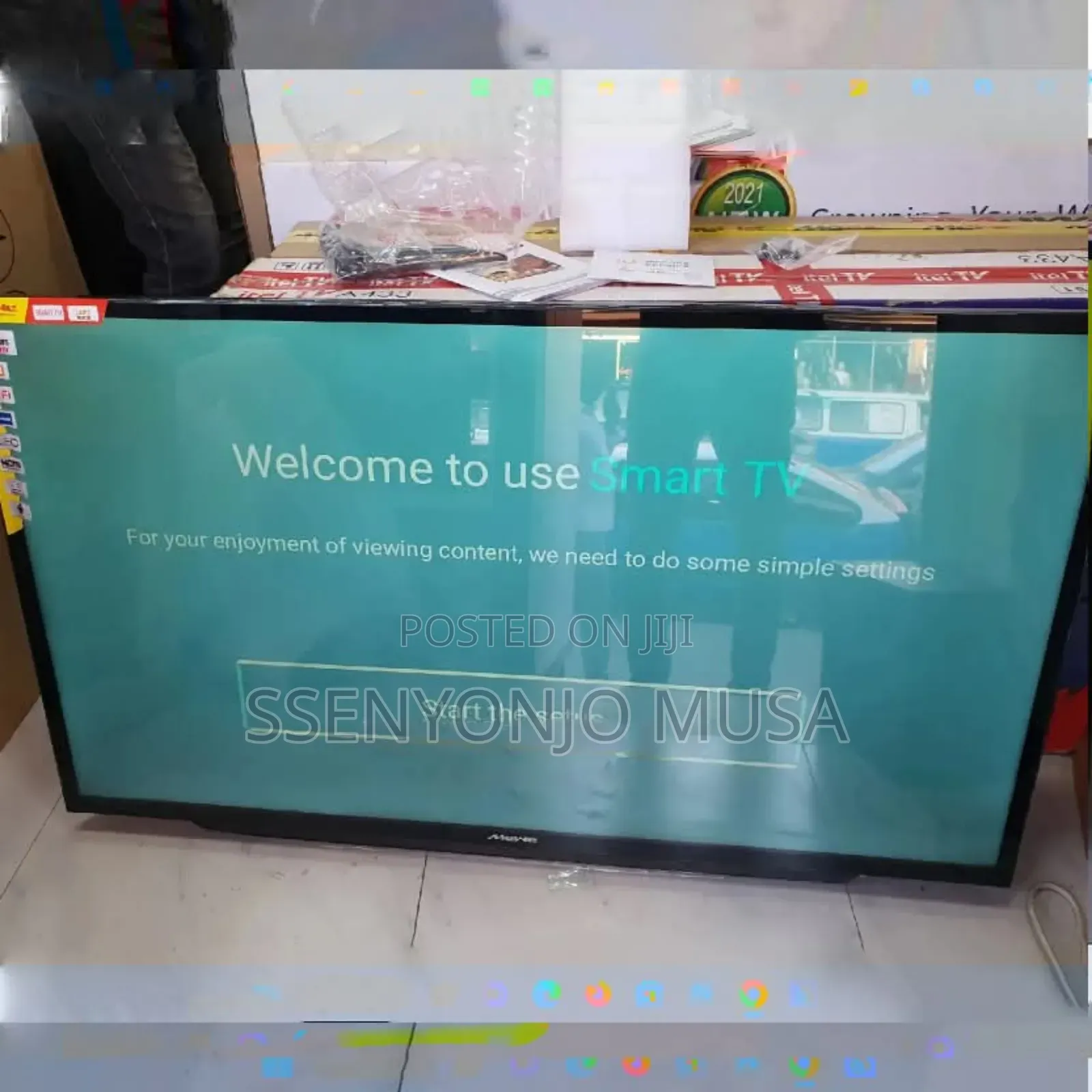 Mewe 50" Android Smart Led Tv - 1366x768 Resolution, Black