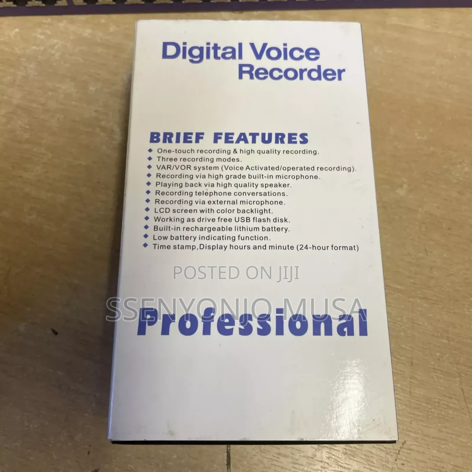 Professional 8gb Digital Voice Recorder - Voice Activated-