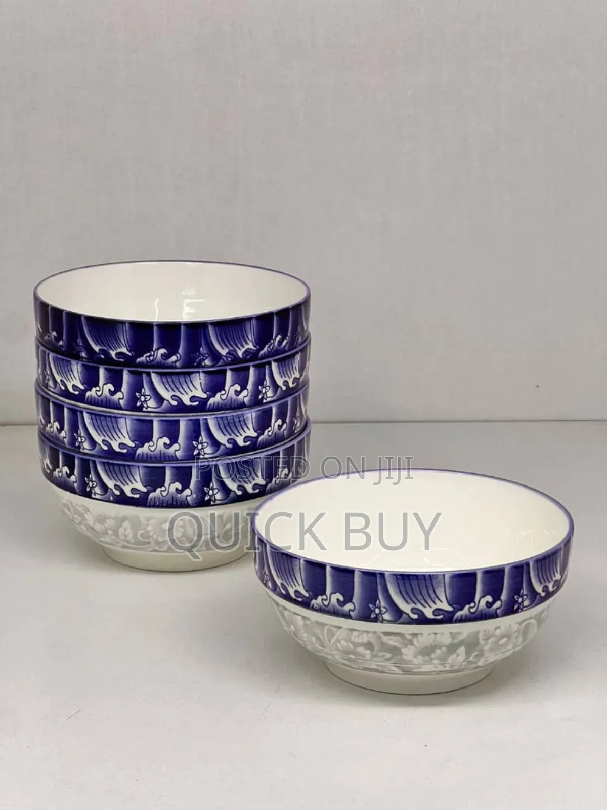 Standard 6pcs Set of Ceramic Soup Salad Bowls
