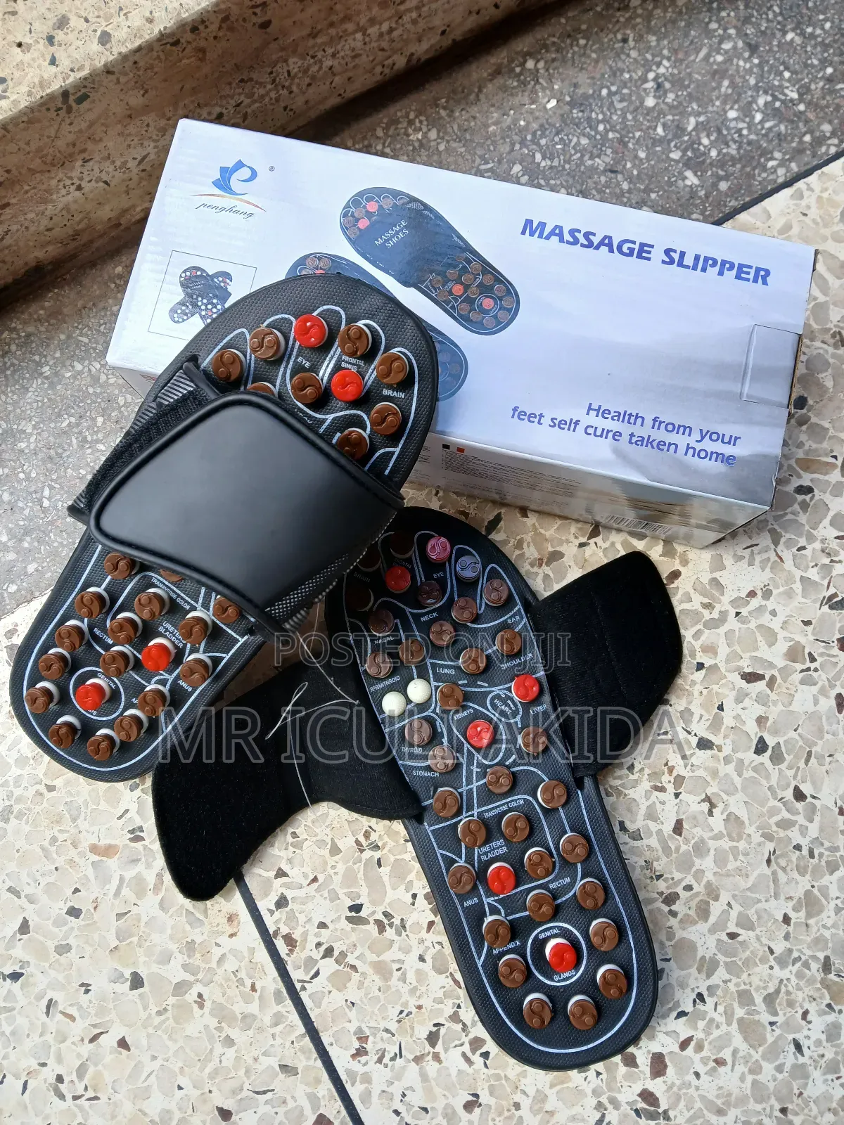 Stronger Antibiotic Healing Magnetc Therapy Massage Slippers